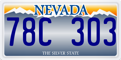 NV license plate 78C303