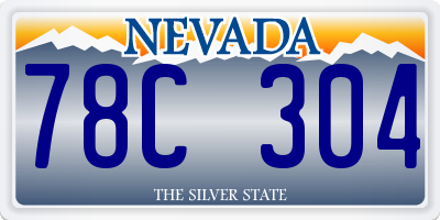 NV license plate 78C304