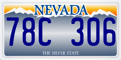 NV license plate 78C306