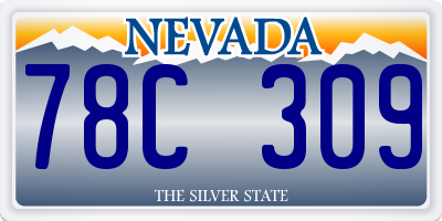 NV license plate 78C309