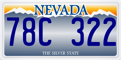 NV license plate 78C322