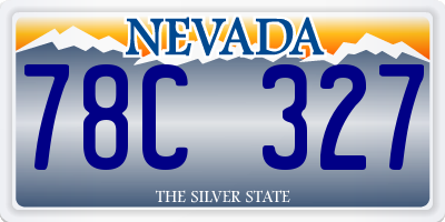 NV license plate 78C327