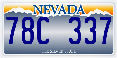 NV license plate 78C337