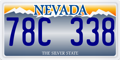 NV license plate 78C338