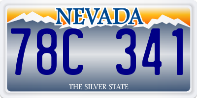 NV license plate 78C341