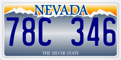 NV license plate 78C346