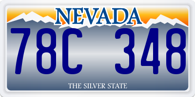 NV license plate 78C348