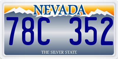 NV license plate 78C352
