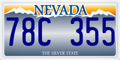 NV license plate 78C355