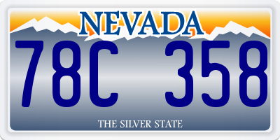 NV license plate 78C358