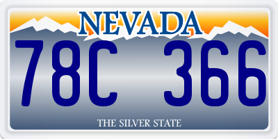 NV license plate 78C366