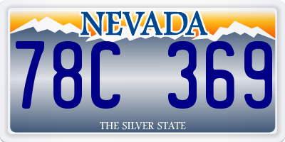 NV license plate 78C369