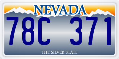 NV license plate 78C371