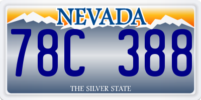 NV license plate 78C388