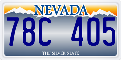 NV license plate 78C405