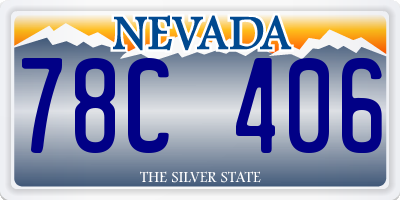 NV license plate 78C406