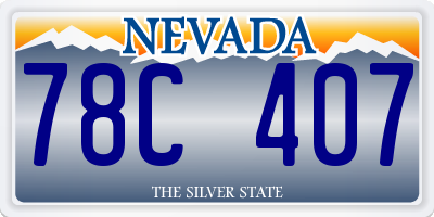NV license plate 78C407