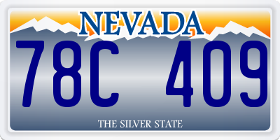 NV license plate 78C409