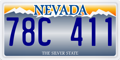 NV license plate 78C411