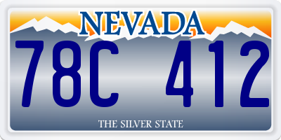 NV license plate 78C412