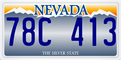 NV license plate 78C413