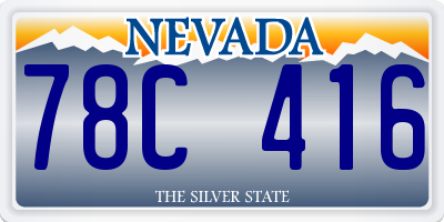 NV license plate 78C416