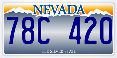 NV license plate 78C420