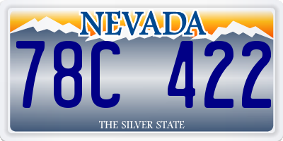 NV license plate 78C422