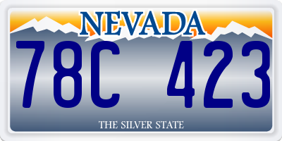 NV license plate 78C423