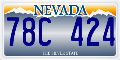 NV license plate 78C424