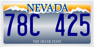 NV license plate 78C425