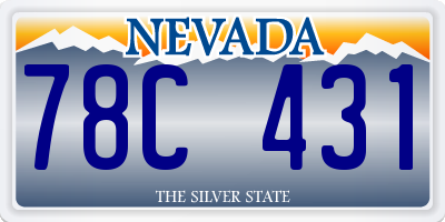 NV license plate 78C431