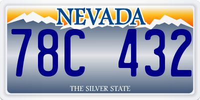 NV license plate 78C432