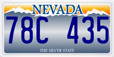 NV license plate 78C435