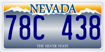 NV license plate 78C438