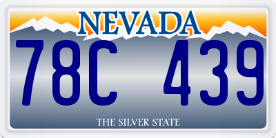 NV license plate 78C439