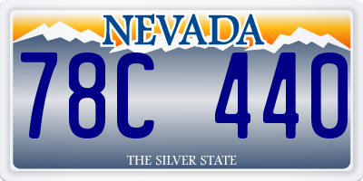 NV license plate 78C440