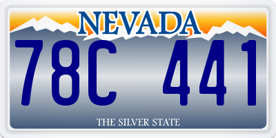 NV license plate 78C441