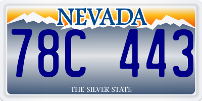 NV license plate 78C443