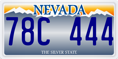 NV license plate 78C444