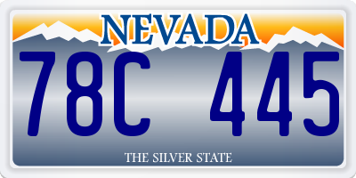NV license plate 78C445