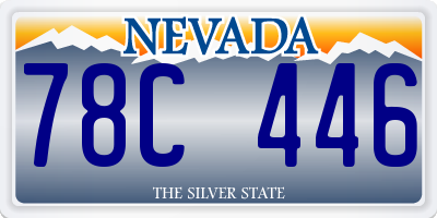 NV license plate 78C446