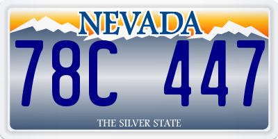 NV license plate 78C447