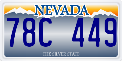 NV license plate 78C449