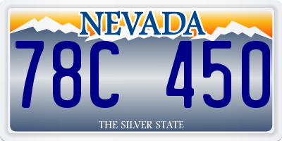 NV license plate 78C450