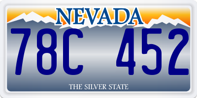 NV license plate 78C452