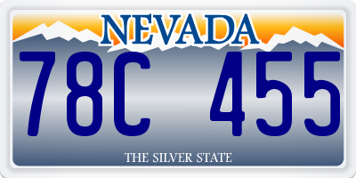 NV license plate 78C455