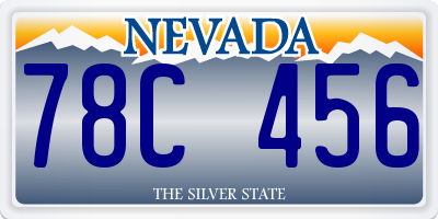 NV license plate 78C456