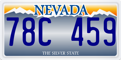 NV license plate 78C459