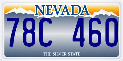 NV license plate 78C460